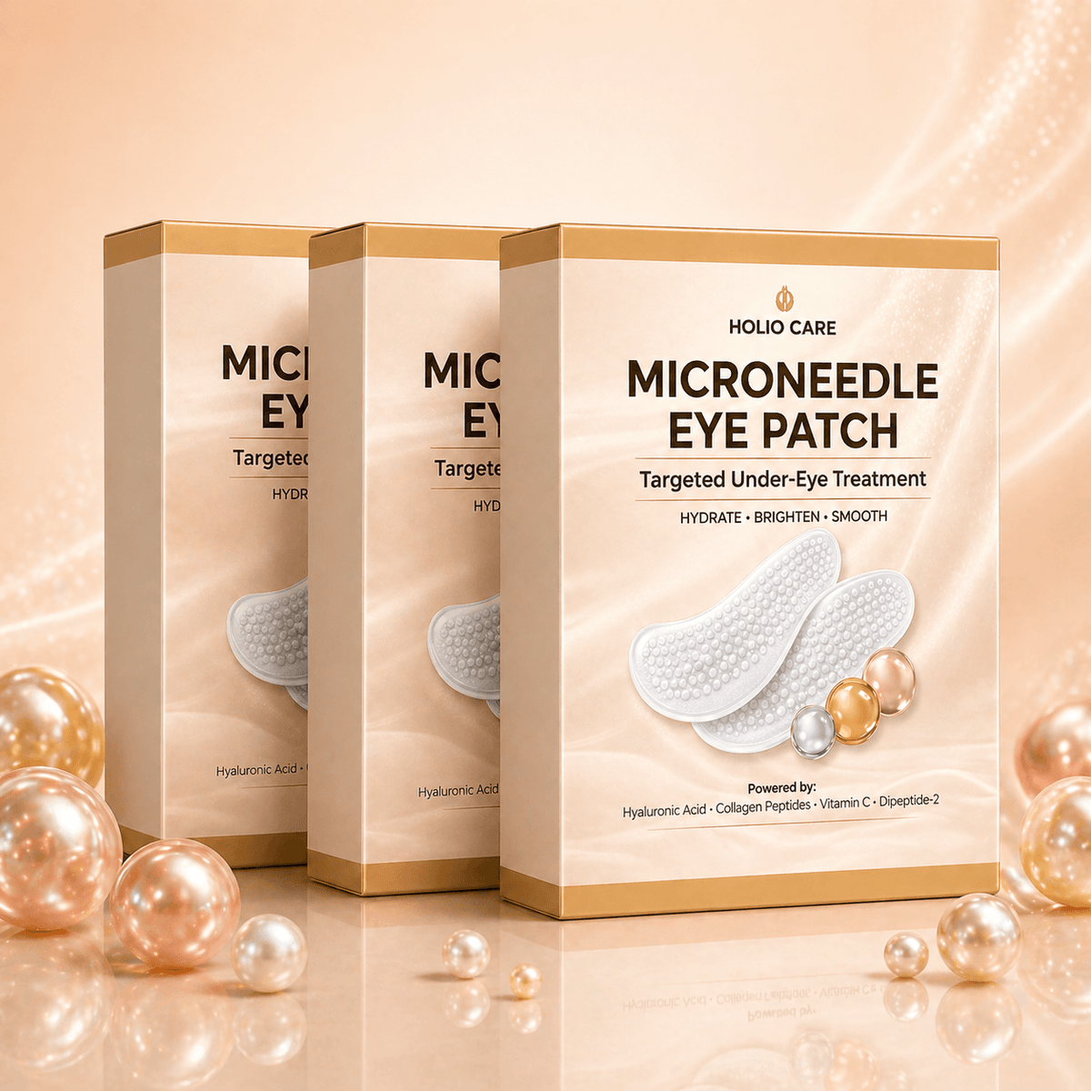 Microneedle Eye Patch for Dark Circles & Puffiness | Hydrating Under Eye Patches | Holio Care
