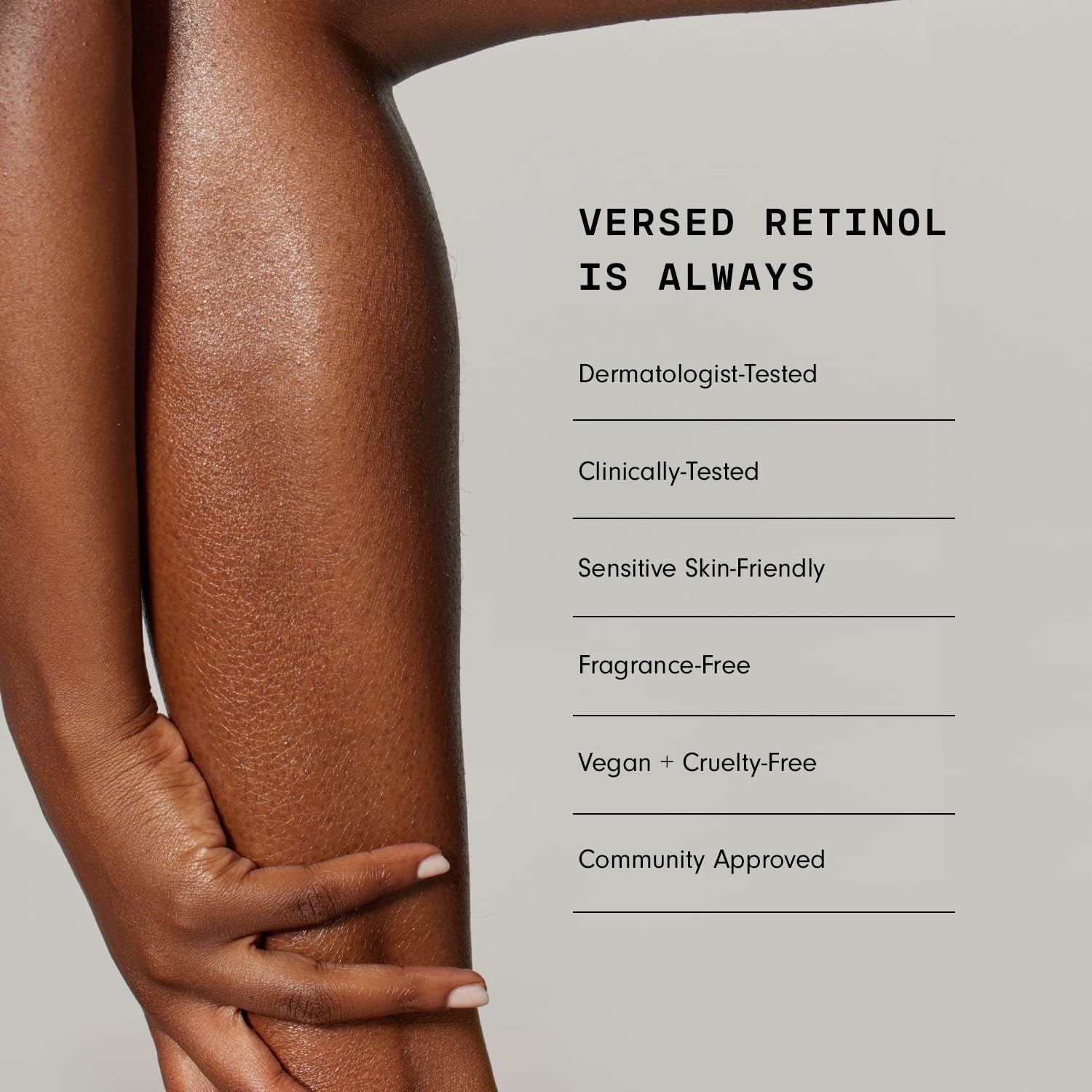 "Versed Press Restart Retinol Body Lotion: Firming Cocoa Butter + Squalane Moisturizer for Smooth, Bright Skin (6 Oz)"