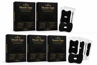 Holio Care Mouth Tape with Collagen & Hyaluronic Acid | Gentle Sleep Tape for Better Nasal Breathing | Skin-Friendly Adhesive