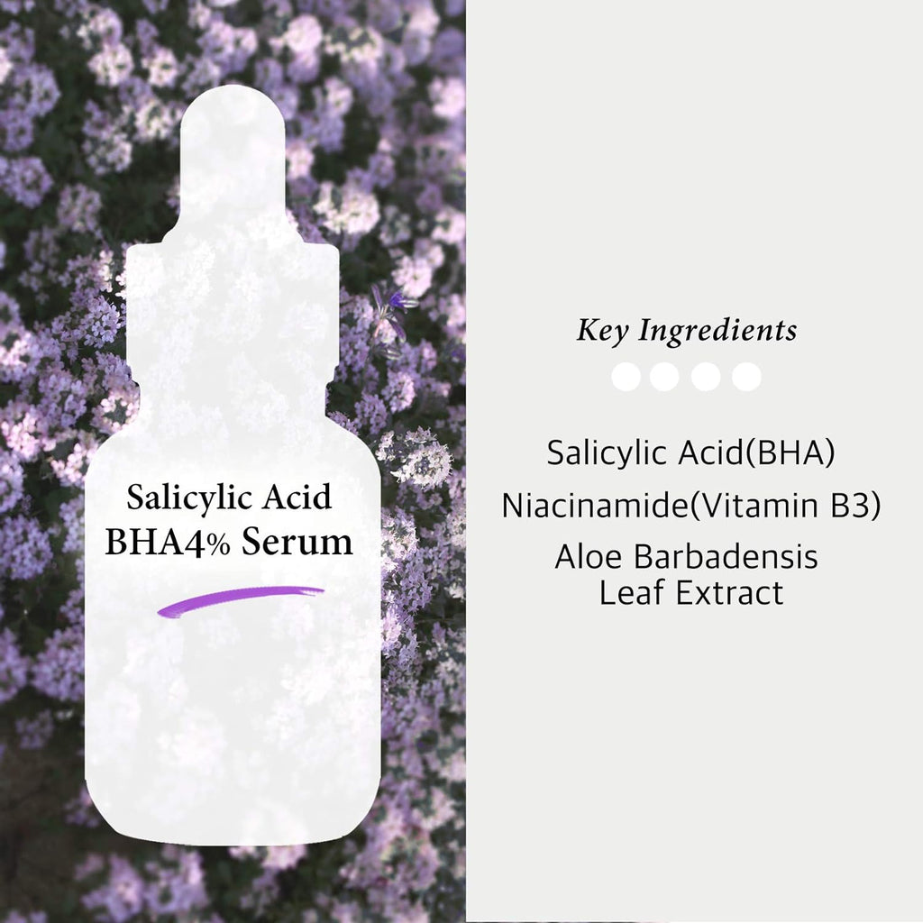 Cos De BAHA Salicylic Acid 4% Exfoliating Facial Serum with Niacinamide, 1 Fl Oz (30Ml)
