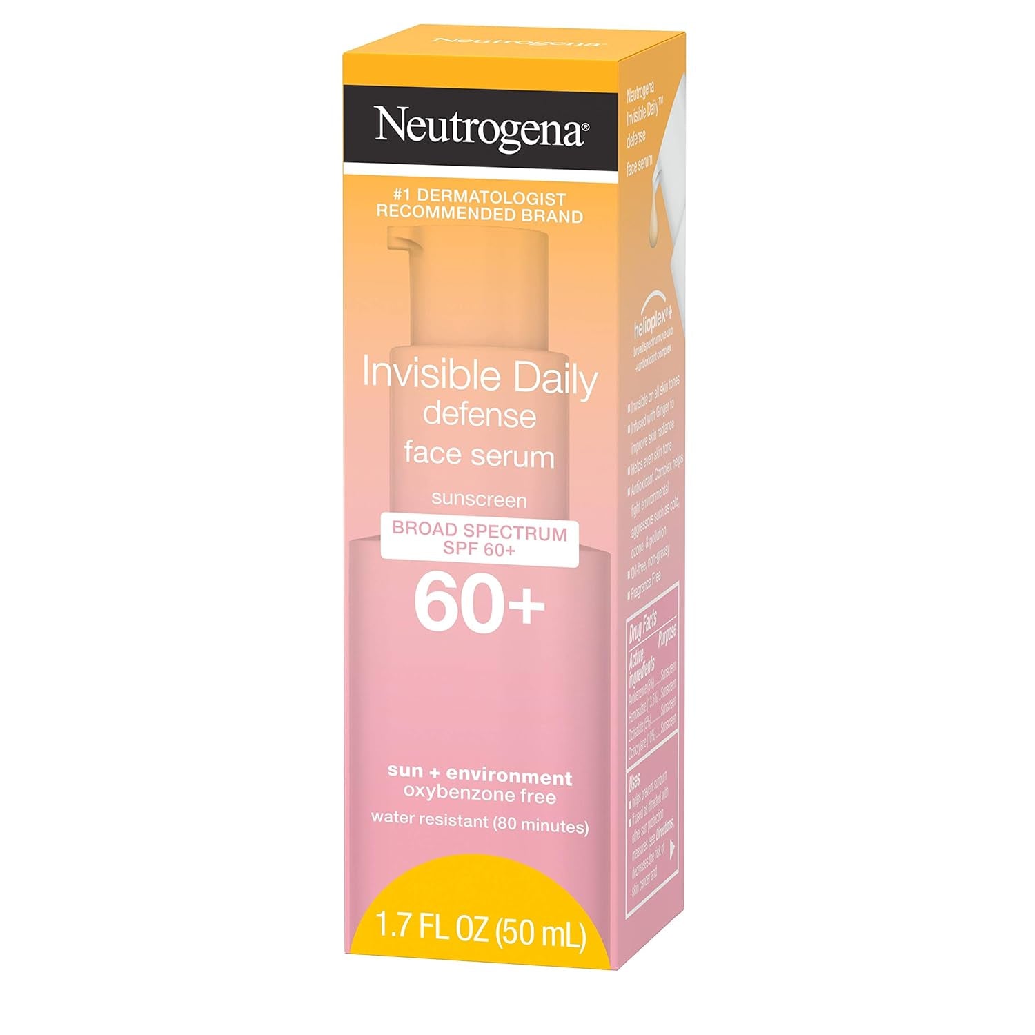 Neutrogena SPF 60+ Invisible Daily Defense Face Serum - Pack of 3