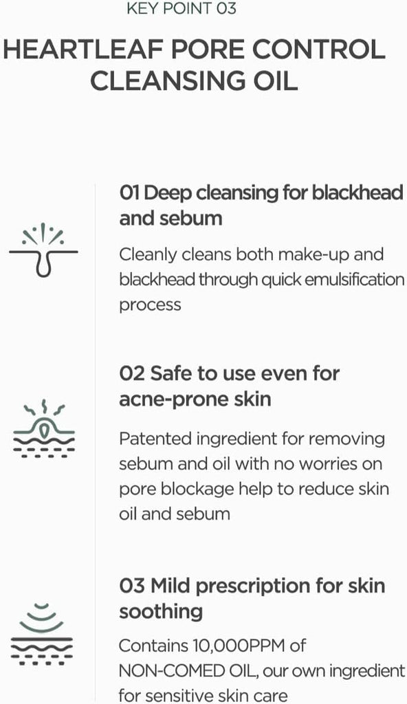 Anua Heartleaf Pore Control Cleansing Oil Mini Korean Facial Cleanser, Daily Makeup Blackheads Removal, Travel Essentials, Gift, Korean Skin Care, (20Ml / 0.67 Fl.Oz.)