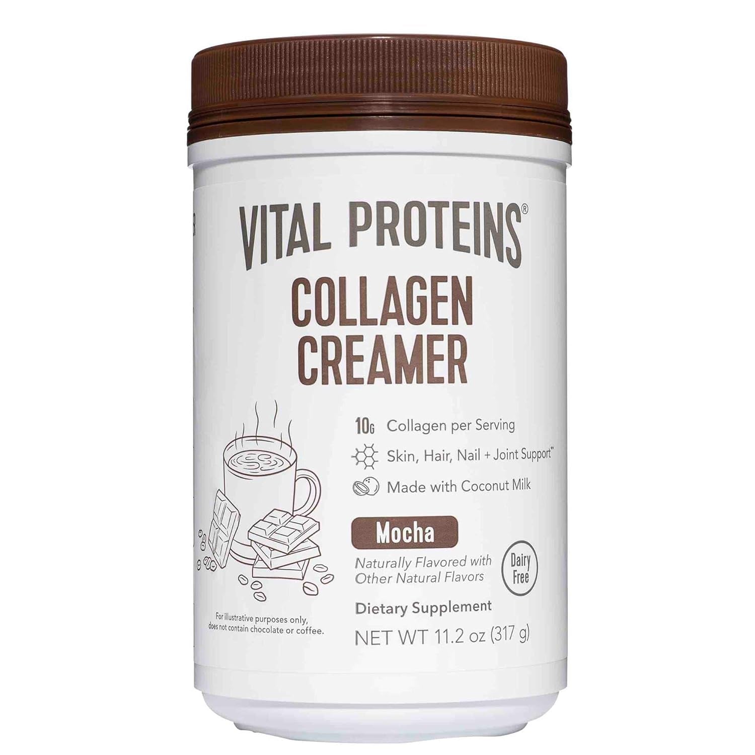 "Coconut Energy-Boosting Collagen Coffee Creamer for Healthy Hair, Skin, and Nails - 10.3 Oz"