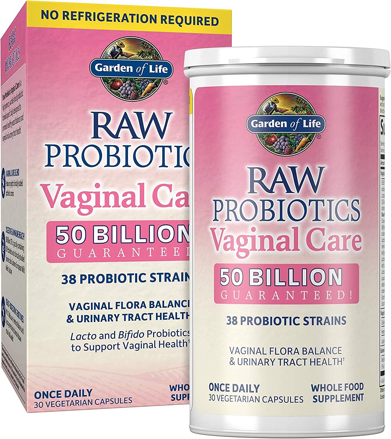 "Ultimate Vaginal Health Probiotics - 50 Billion CFU, Gluten Free, Shelf Stable - 30 Capsules"