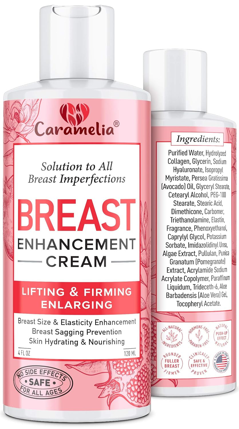 Breast Enhancement Cream for Women- Saggy Breast Lift Cream - Made in USA - Breast Enhancement Cream - Breast Firming and Lifting Cream for Saggy Breast - Breast Growth Cream for Firmer Breast (Red)