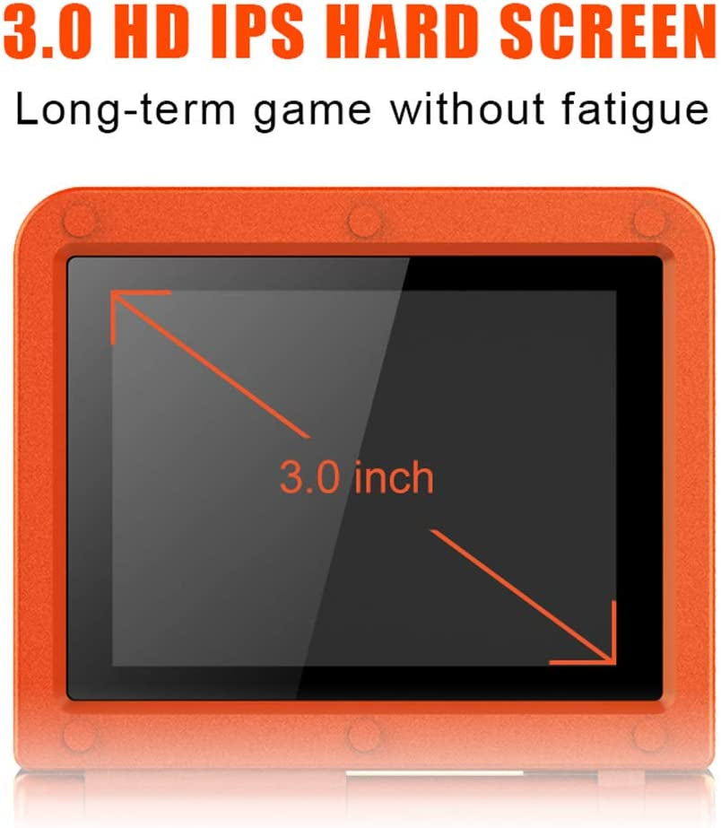 Goolrc Handheld Game Console 3-Inch IPS Screen Open Flip Handheld Console with 16G TF Card Built in 2000 Games Portable Mini Retro Game Console for Kids Red