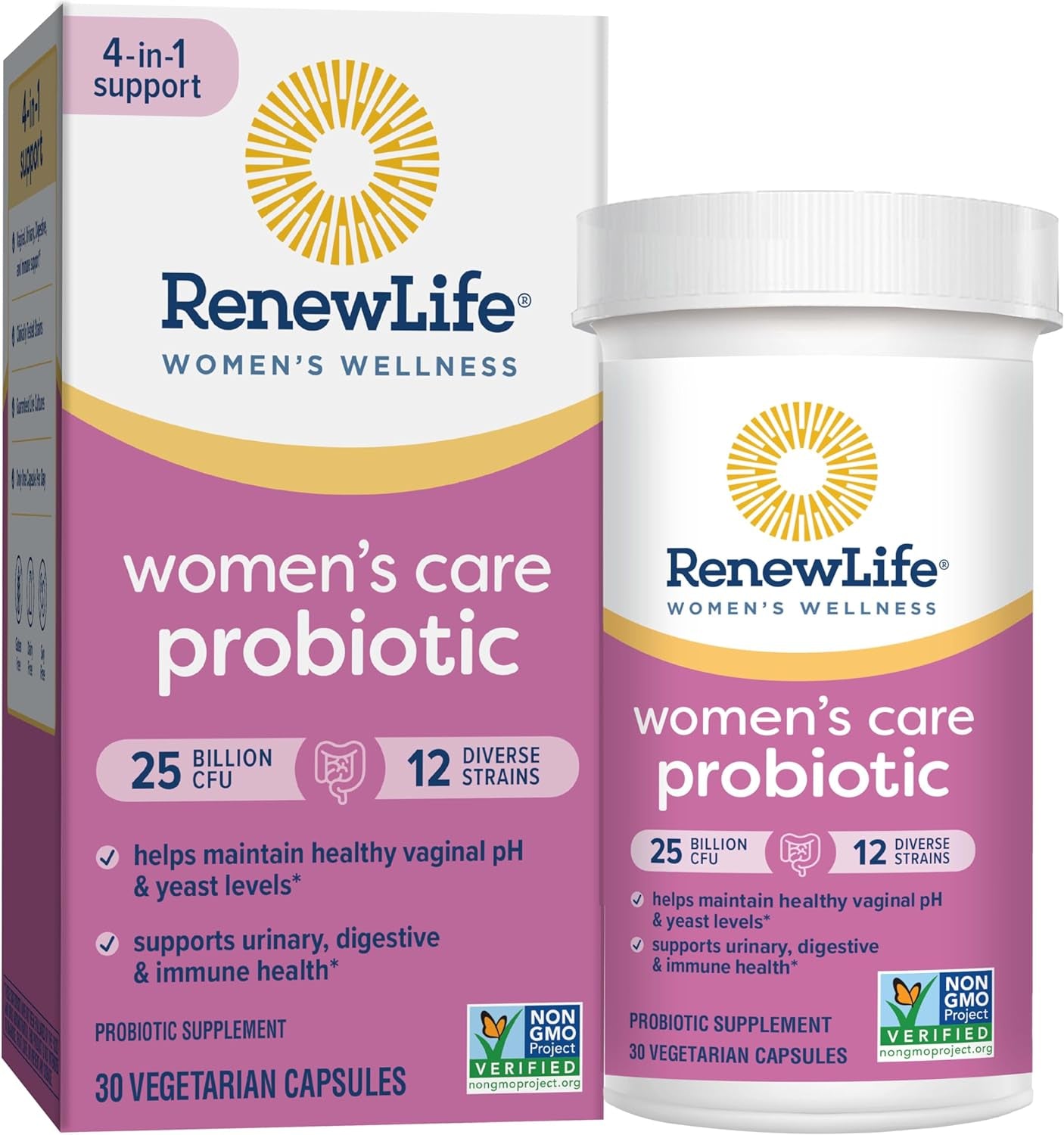 "Renew Life Women's Probiotic: Supports Women's Health, 15 & 25 Billion CFU - 30 Ct"