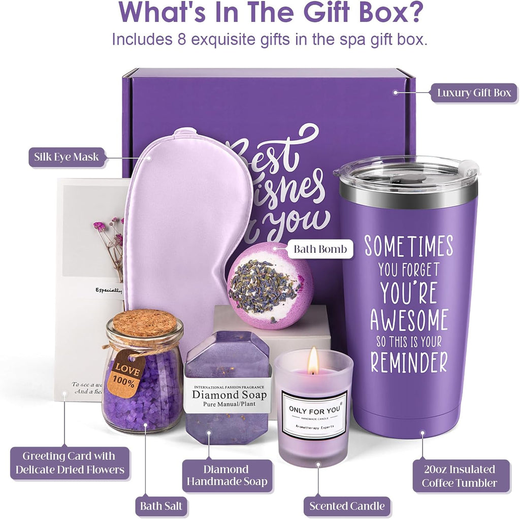 "Ultimate Relaxation Spa Gift Set for Her - Perfect Birthday or Christmas Gift for Women, Moms, Sisters, and Besties - Includes Mug, Tumbler, and More!"