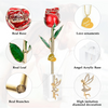 "Eternal Love: 24K Gold Dipped Real Rose with Crystal Stand - Perfect Gift for Wife/Mom on Christmas, Birthdays, Anniversaries, and Valentines Day"