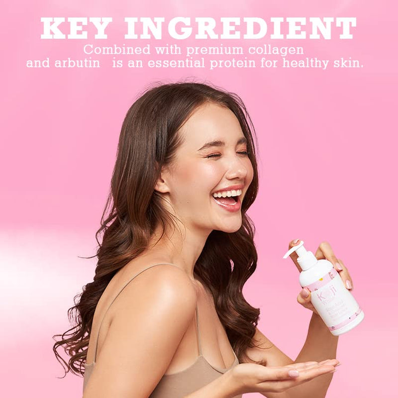 Koji White Kojic Acid & Collagen Body Lotion, Women Gifts Set for Skin Brightening with Arbutin, Glowing Skin, Moisturizer & Radiant Complexion, Uneven Skin Tone - Vegan, 8.45 Fl Oz (2 Packs)