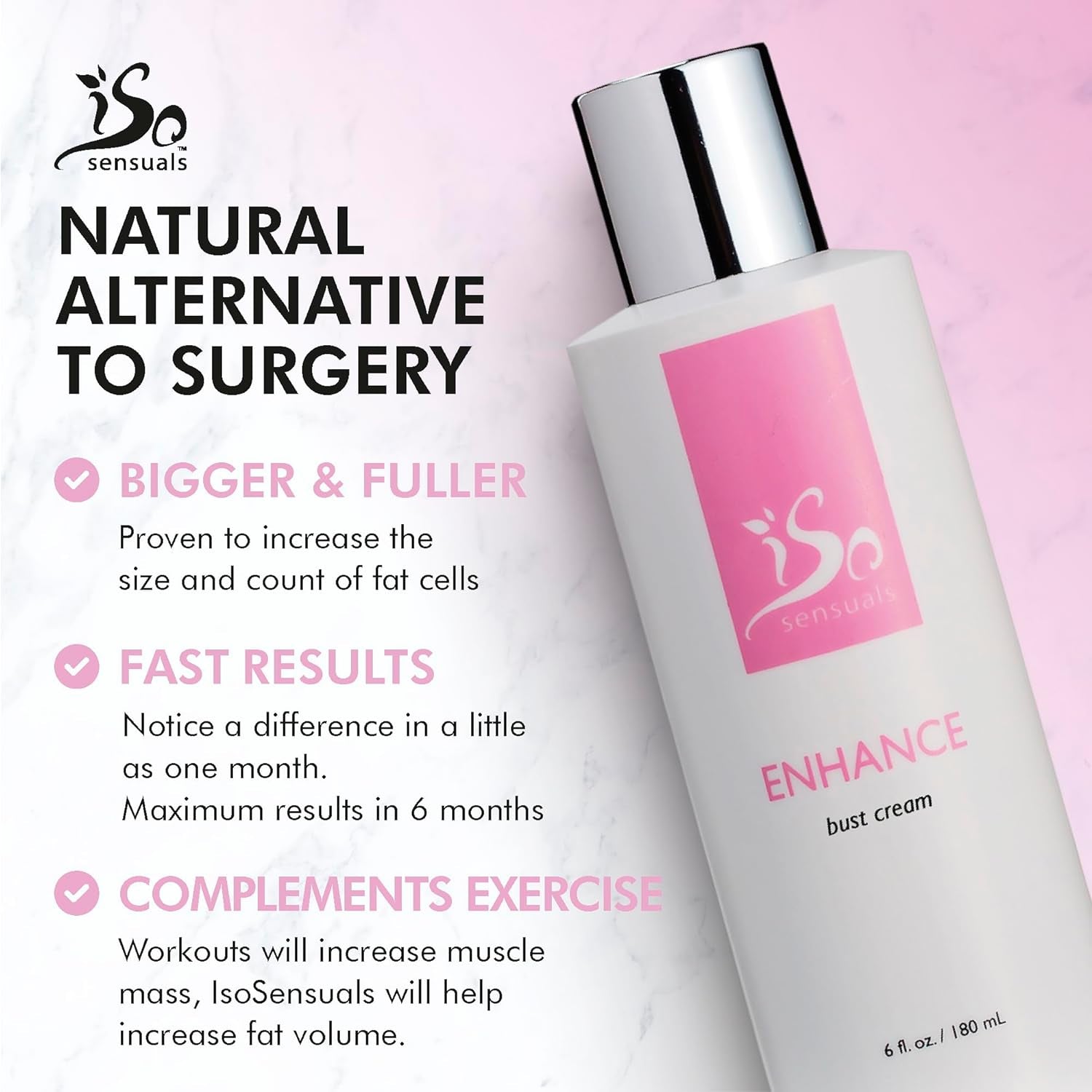 ENHANCE - Rapid-Action Breast Enlargement Cream for Quick Growth - Lifting and Firming Breast Enhancement Cream with Voluplus - Generous 2 Month Supply