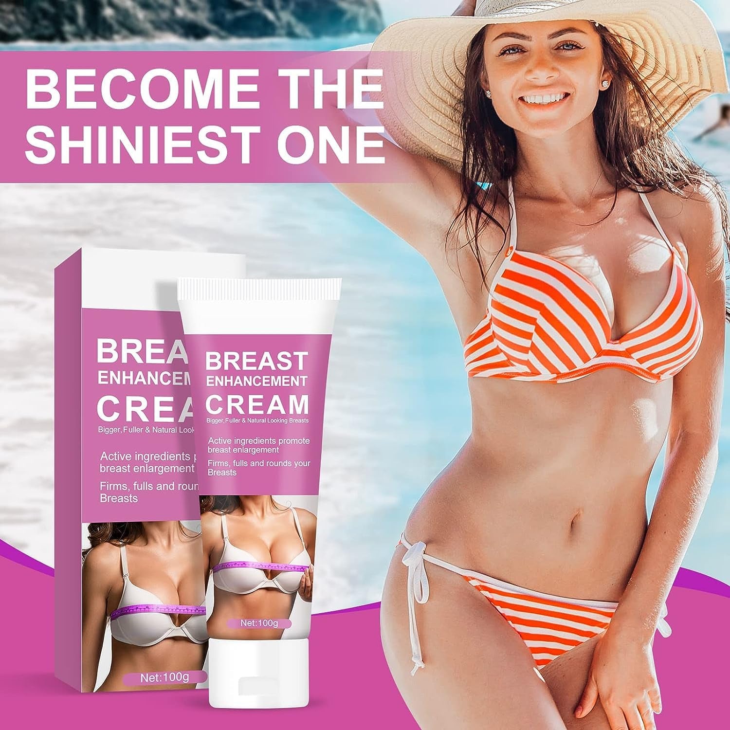 Breast Enhancement Cream, Breast Enlargement Cream Fast Growth, Firming and Lifting Cream, Plumps and Lifts Your Breasts and Improves Sagging Breasts