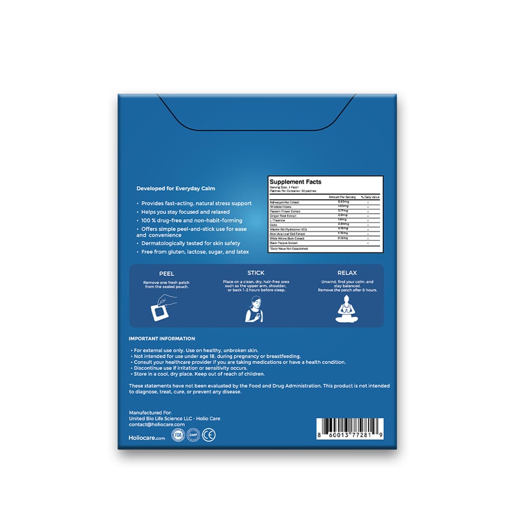 Holio Care Calm Mood Patch – Calm & Relaxation Support