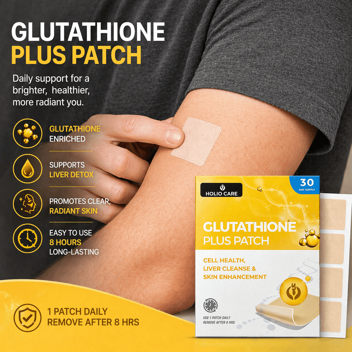 Glutathione Patch for Radiant-Looking Skin (30-Day)