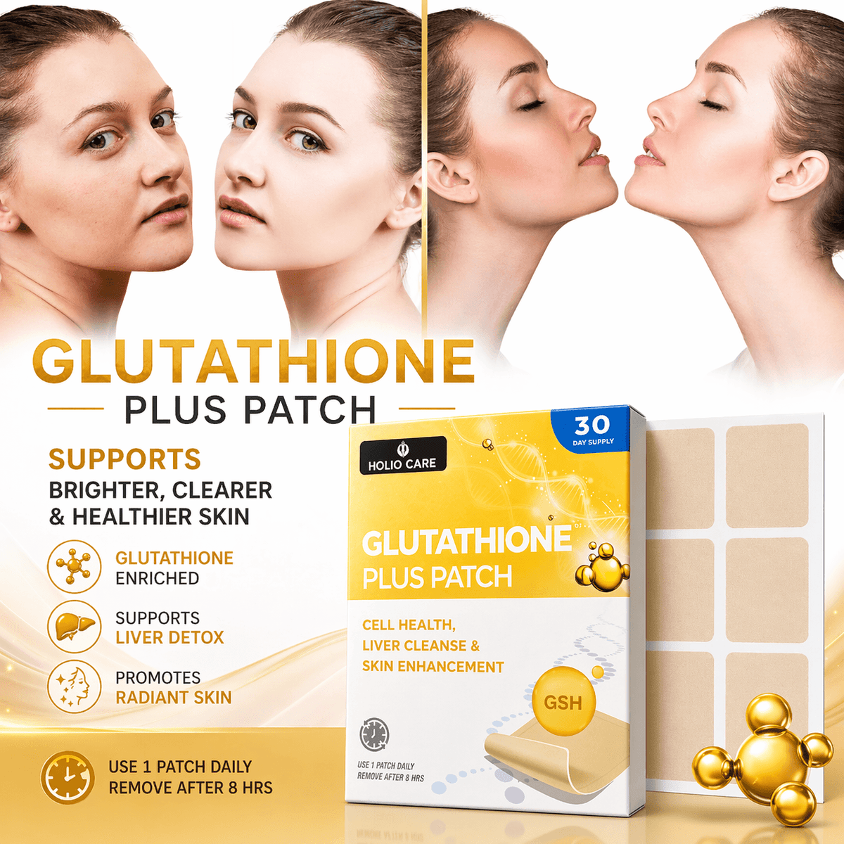 Glutathione Patch for Radiant-Looking Skin (30-Day)