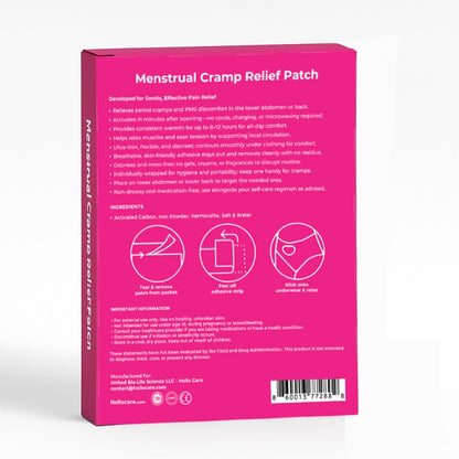 Holio Care Self-Warming Comfort Patch – Up to 8-10 Hours of Steady Warmth | 3-Pack Discreet Adhesive Patches