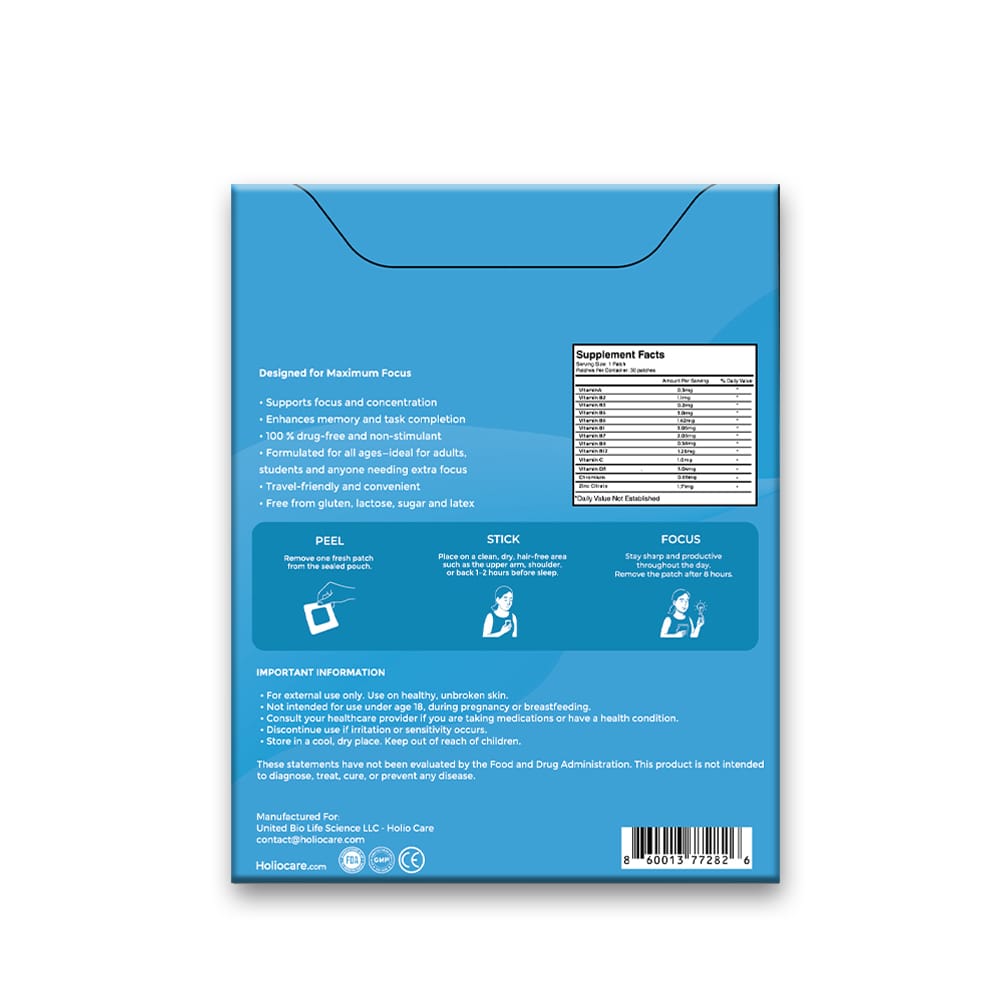 Mega Focus Patch – Natural Supplement for Focus & Concentration