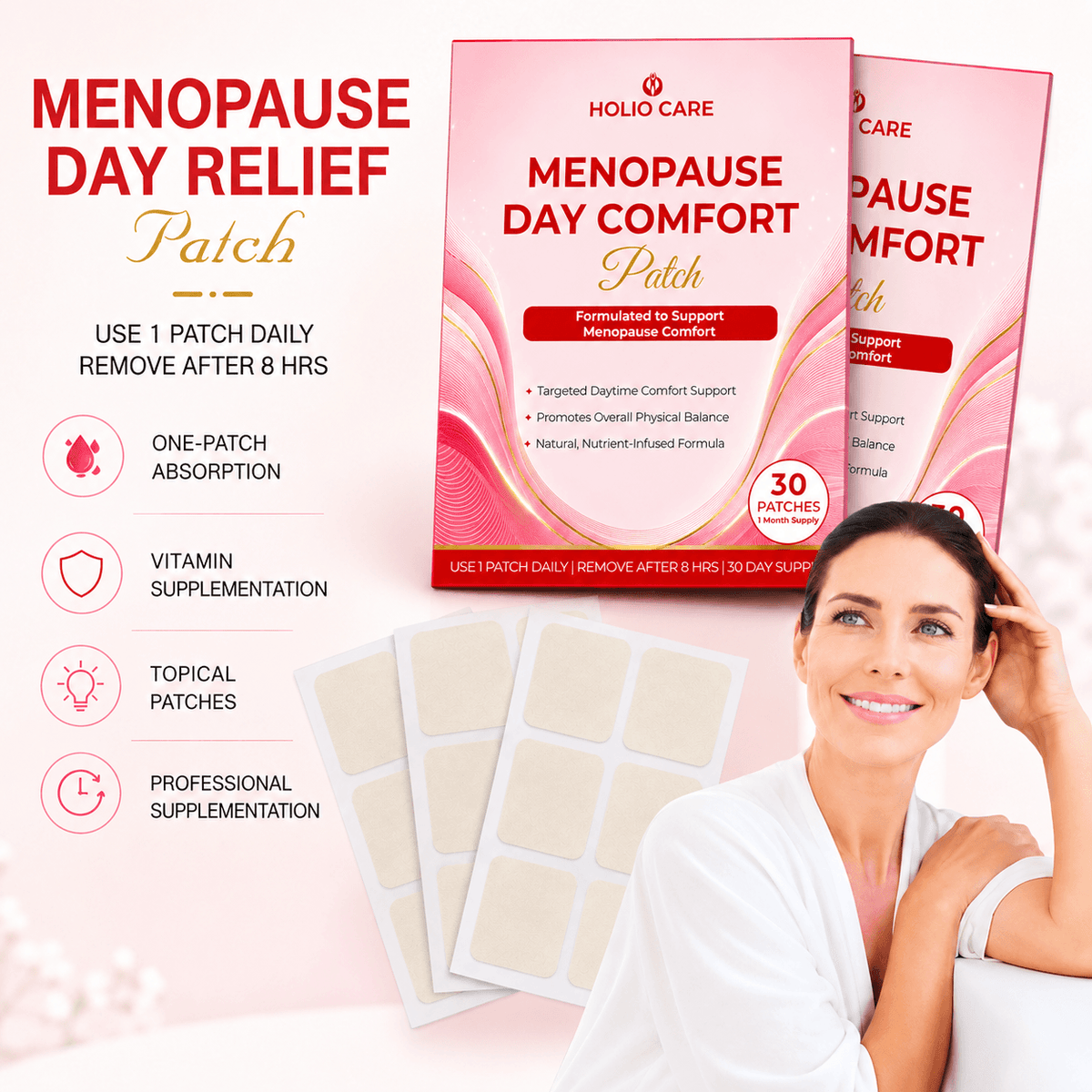 Daily Wellness Patch for Women – Vitamin & Botanical Transdermal Patch (30-Day Supply)