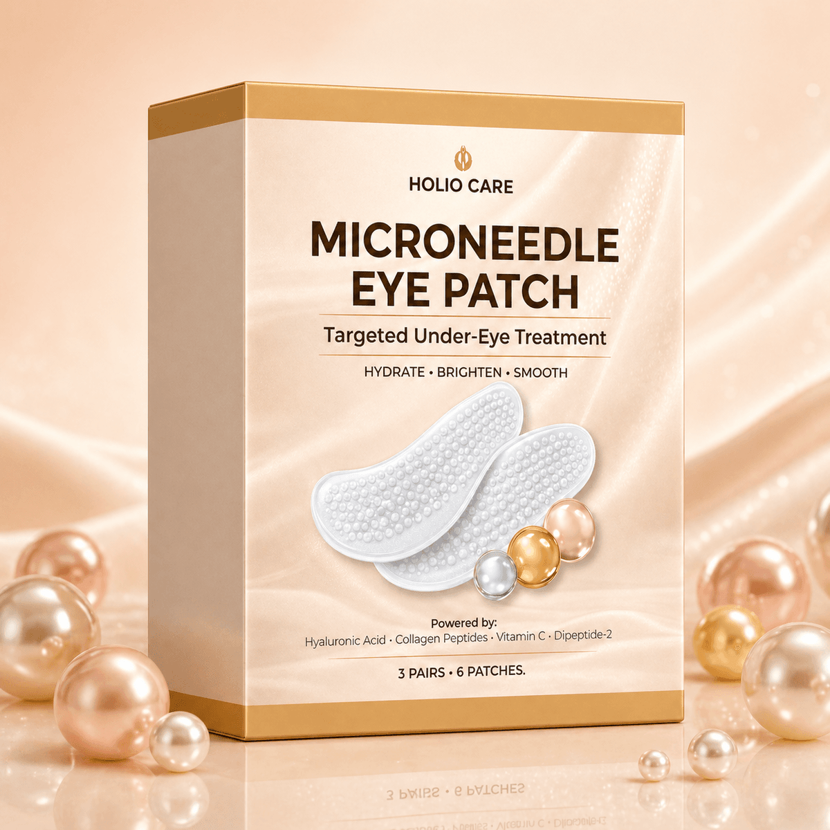 Microneedle Eye Patch for Dark Circles & Puffiness | Hydrating Under Eye Patches | Holio Care