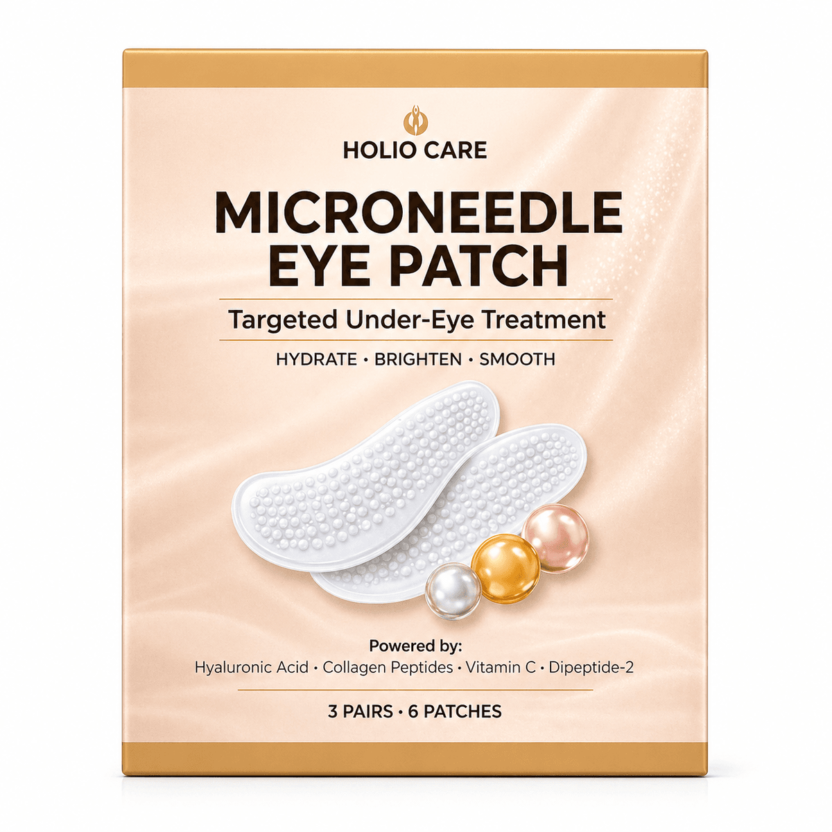 Microneedle Eye Patch for Dark Circles & Puffiness | Hydrating Under Eye Patches | Holio Care