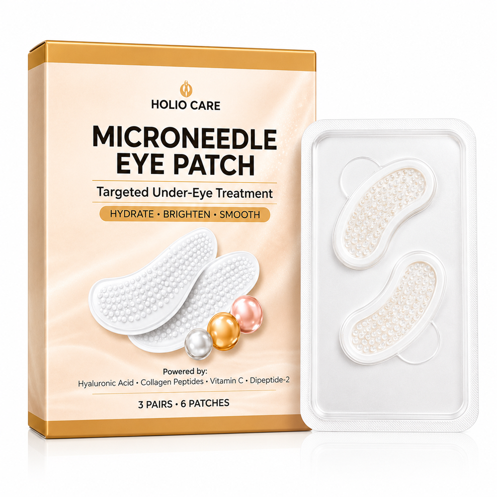 Holio Care Ultimate Microneedle Bundle – Full Face Microneedle Patch System | Forehead Patch + Eye Patches | Targets Forehead