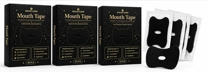 Mouth Tape for Sleep | Premium Black Lip Closure Strips with Hyaluronic Acid & Collagen | Gentle Skin-Friendly Adhesive | Comfortable Overnight Wear | 30 Individually 30strips