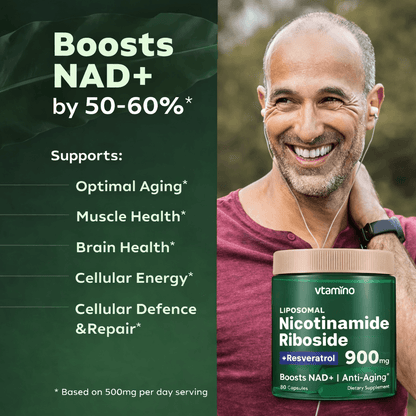 Nicotinamide Riboside + Resveratrol NAD+ booster – Holio Care