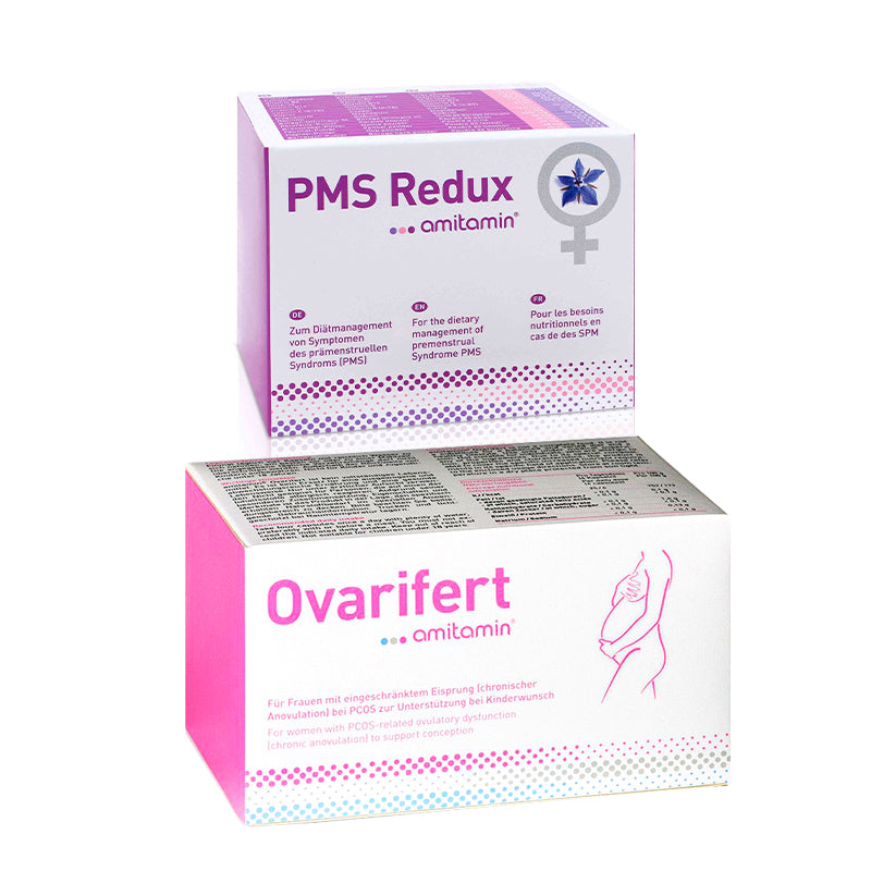 amitamin Female Comfort Bundle - Ovarifert + PMS Redux (Each Pack for 30 Days)