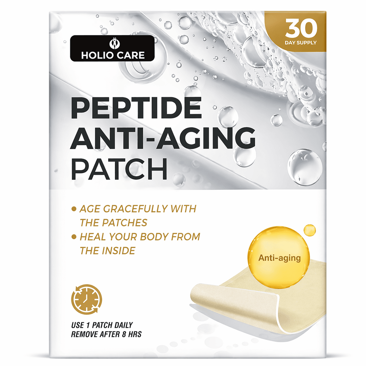 Holio Care Peptide Patch – Collagen-Support Transdermal Patch for Firmer-Looking Skin (30-Day Supply)