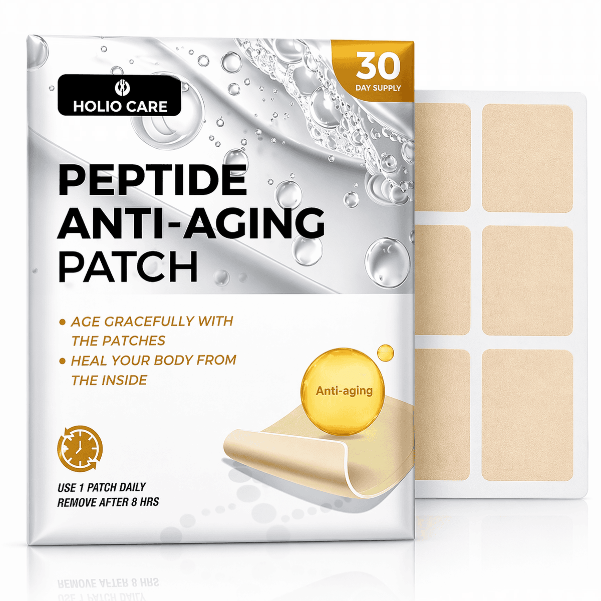 Holio Care Peptide Patch – Collagen-Support Transdermal Patch for Firmer-Looking Skin (30-Day Supply)