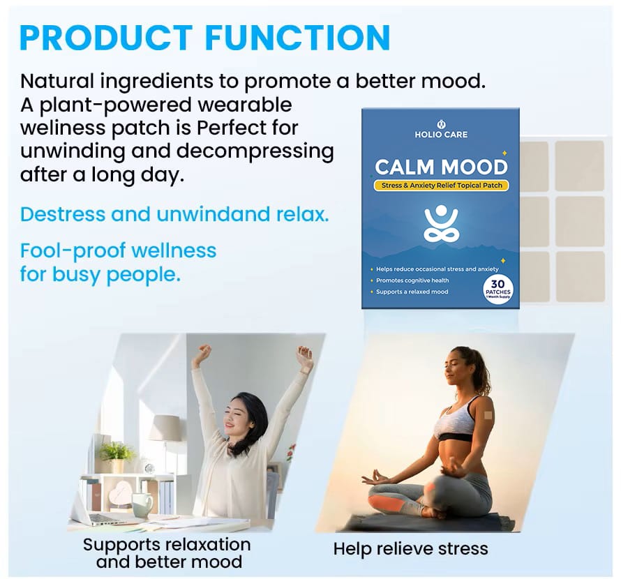 Holio Care Calm Mood Patch – Calm & Relaxation Support