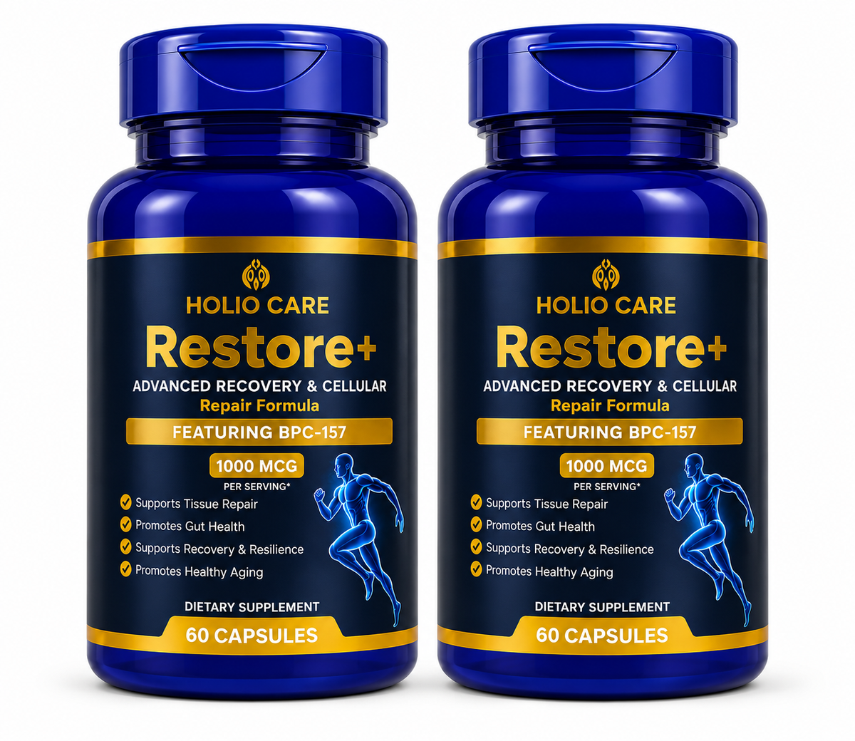 Restore+ Daily Wellness Formula | Holio Care | 60 Capsules
