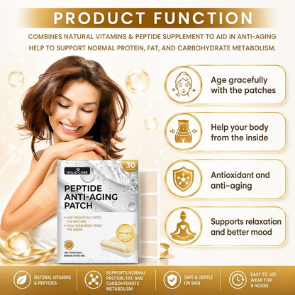 Holio Care Peptide Patch – Collagen-Support Transdermal Patch for Firmer-Looking Skin (30-Day Supply)