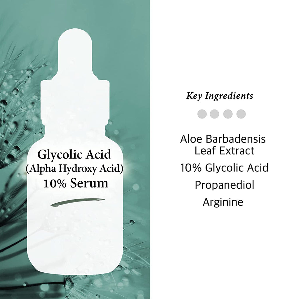 Glycolic Acid 10% AHA Peel Serum for Facial-Face Peel for Acne Scars - Alpha Hydroxy Acid for Tone It Up, Wrinkles and Lines Reduction, Healthy Radiant Skin, Peel off Face Masks, 1 Fl Oz Cos De BAHA