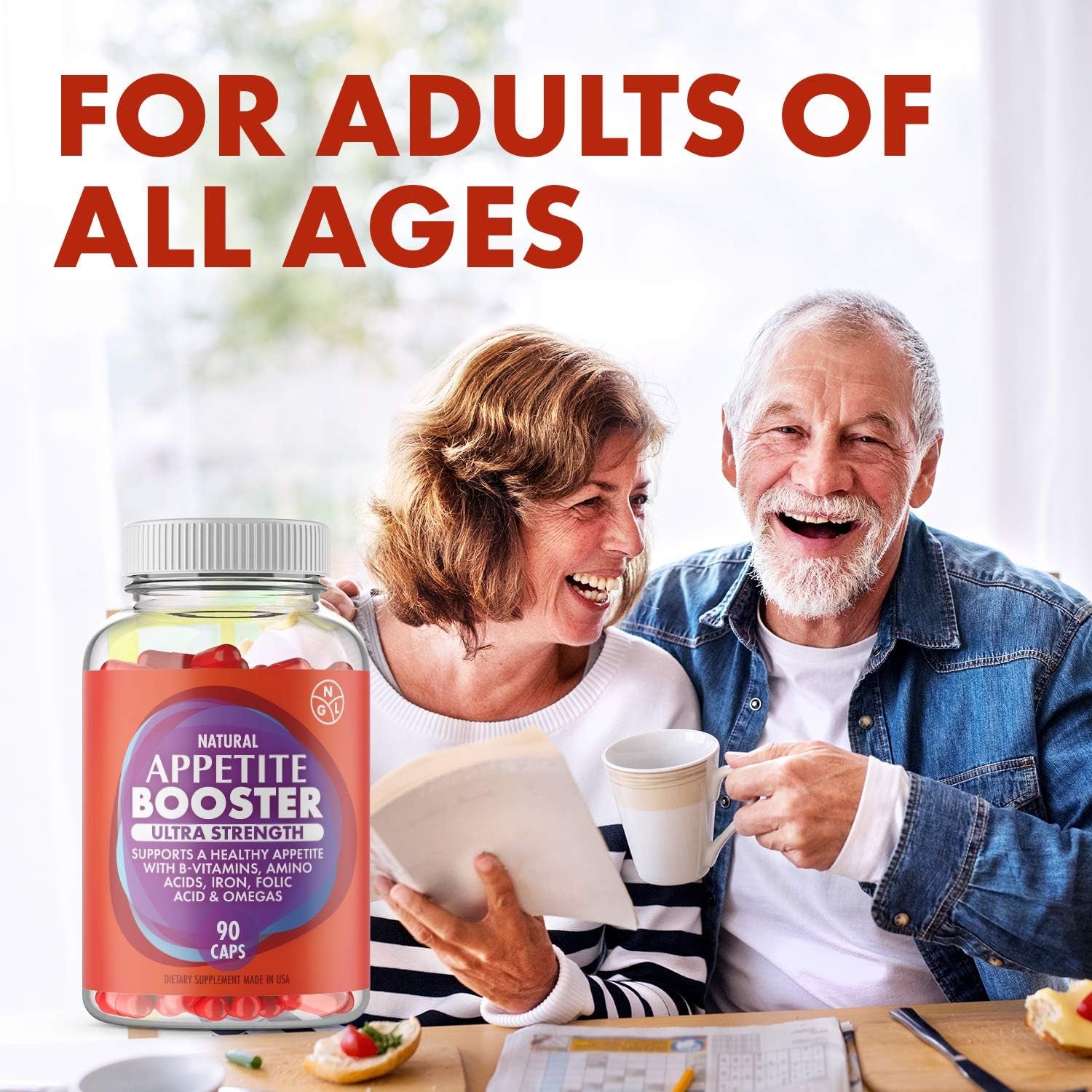 ```NGL Appetite Booster Pills Extra Strength for Adults with Essential Nutrients```
