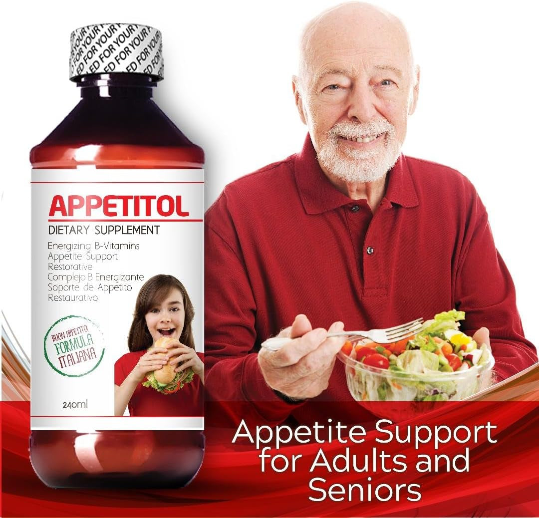 Appetitol Appetite-Weight Gain Supplement for Underweight Children - Fortified with Essential Vitamins and Minerals (8 Fl Oz)