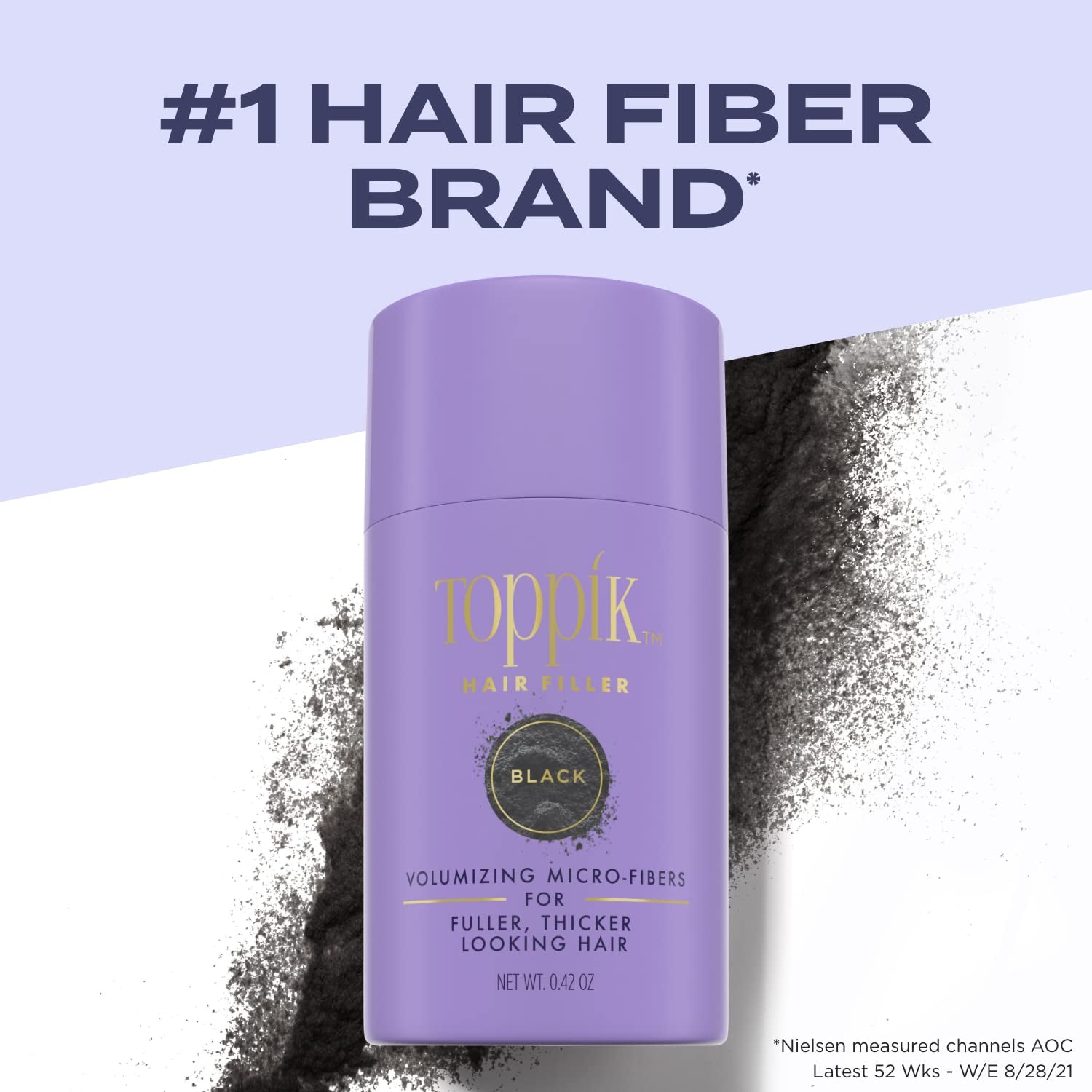 Keratin Hair Fiber Powder 12G - Hair Thickener for Women, Camoflauge Roots, Fills Hairline Gaps for Fuller Hair - Dark Brown