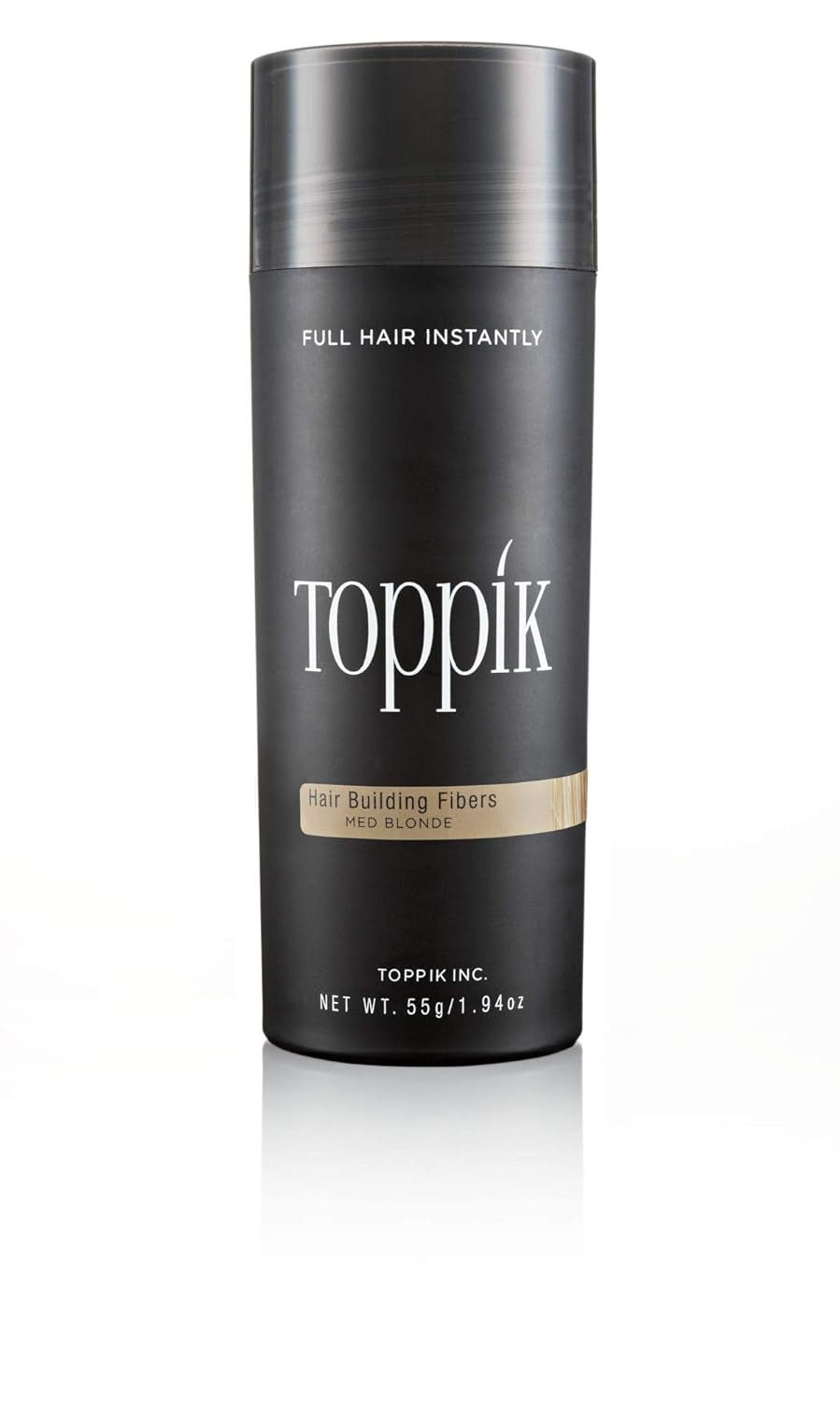Toppik Hair Building Fibers, White, 55G | Fill in Fine or Thinning Hair | Instantly Thicker, Fuller Looking Hair | 9 Shades for Men Women