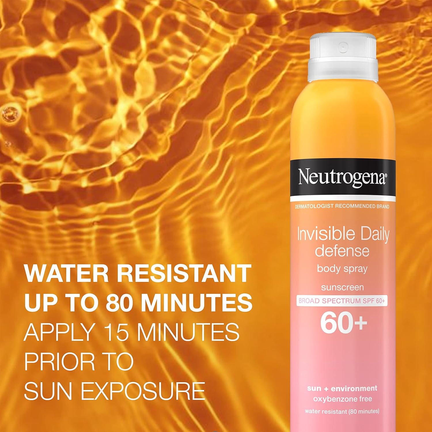 Neutrogena Daily Defense Sunscreen Spray SPF 60+ - Water-Resistant, Antioxidant Complex