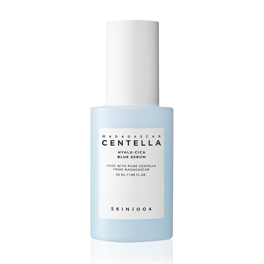 SKIN1004 Hyalu-Cica Blue Serum 1.69 Fl.Oz, 50Ml, 5 Layer Hyaluronic Acid Cica Niacinamide, Hydrating and Refreshing Multi-Care Solutions