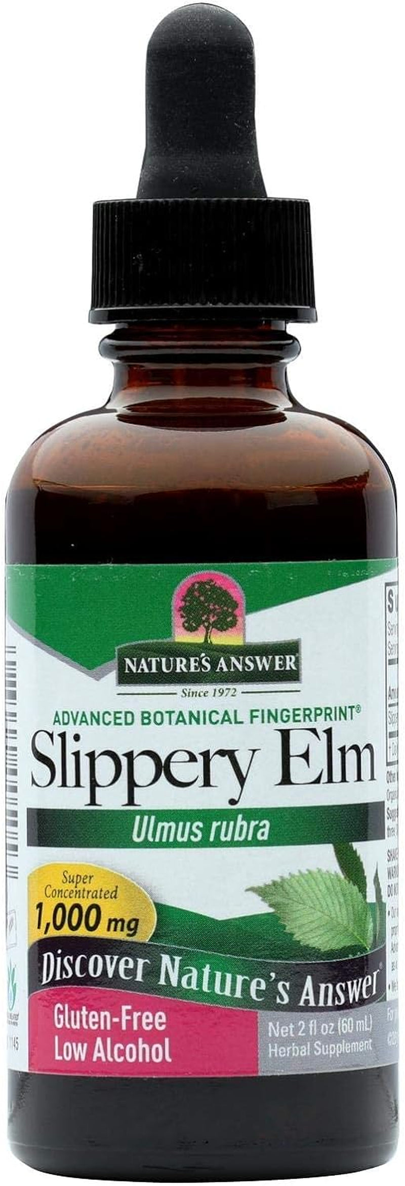 Nature's Answer Slippery Elm Extract - Herbal Support for Mucous Membranes - 2oz, Low-Organic-Alcohol Formula