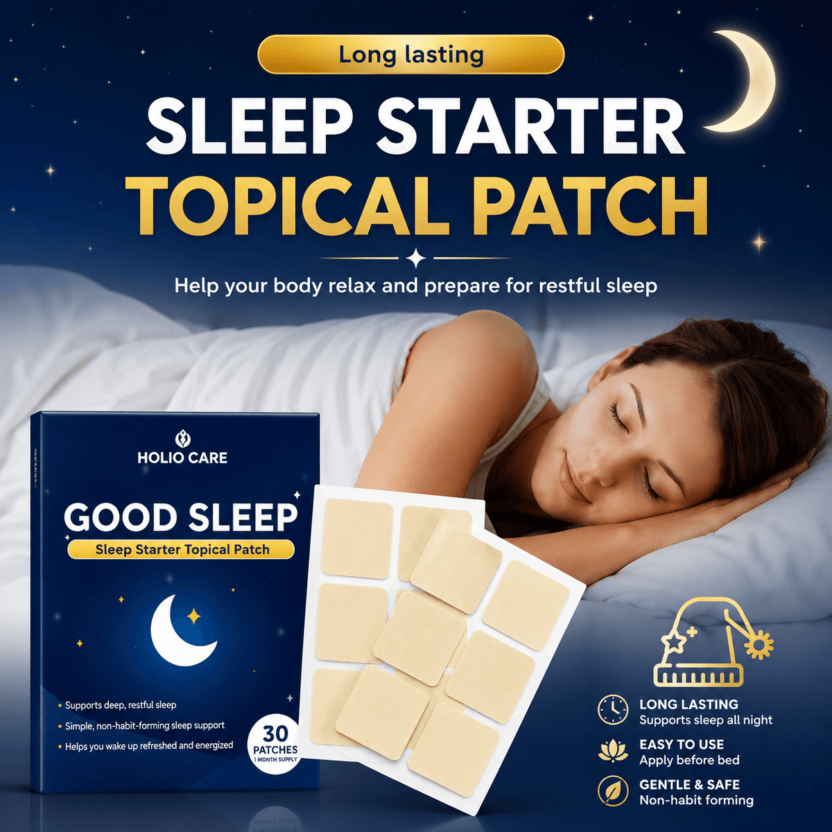 Good Sleep Patch – Overnight Transdermal Sleep Support Patch (30-Day Supply)