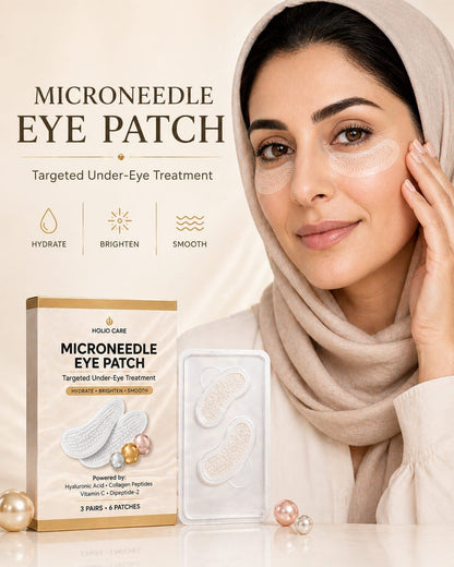 Microneedle Eye Patch for Dark Circles & Puffiness | Hydrating Under Eye Patches | Holio Care