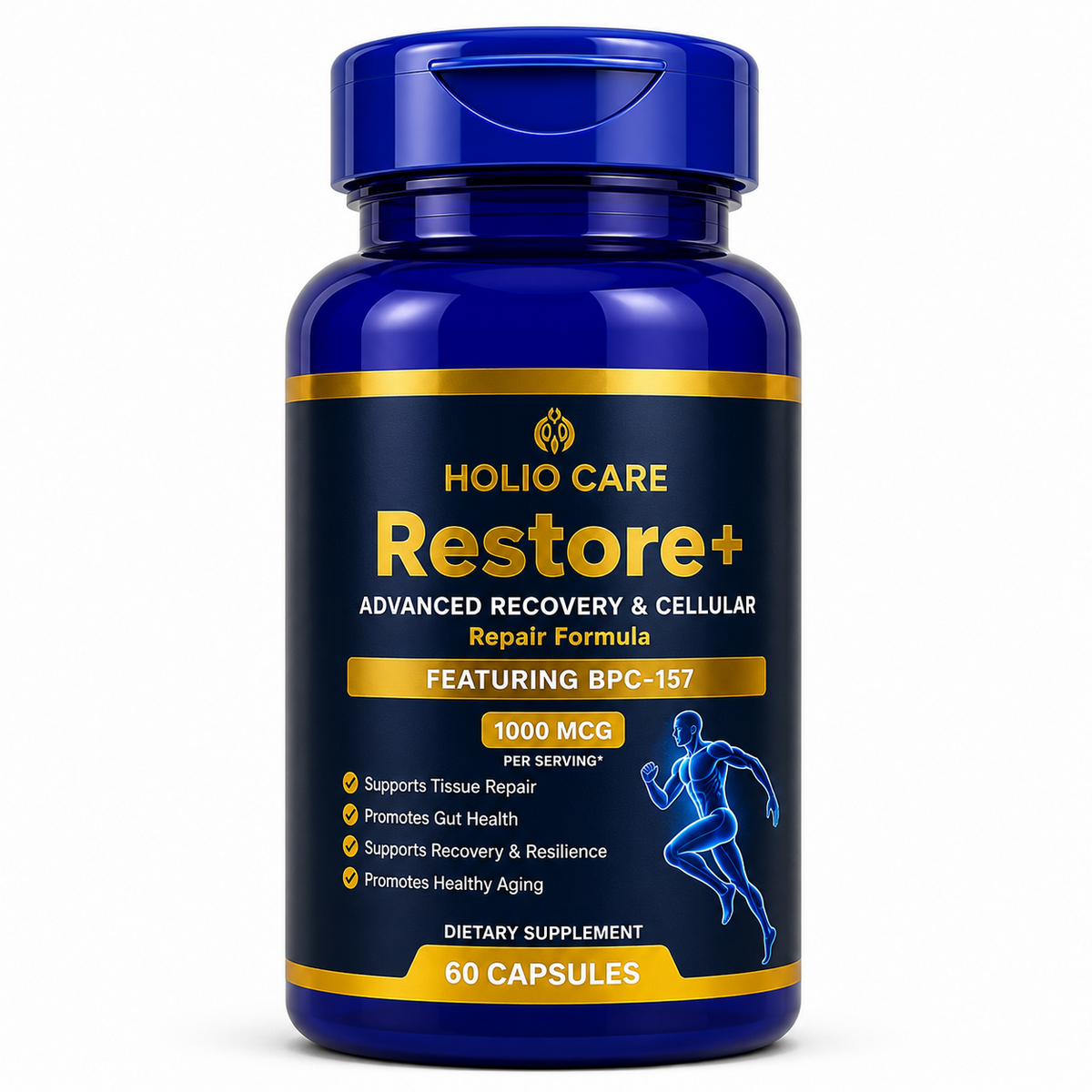 Restore+ Daily Wellness Formula | Holio Care | 60 Capsules