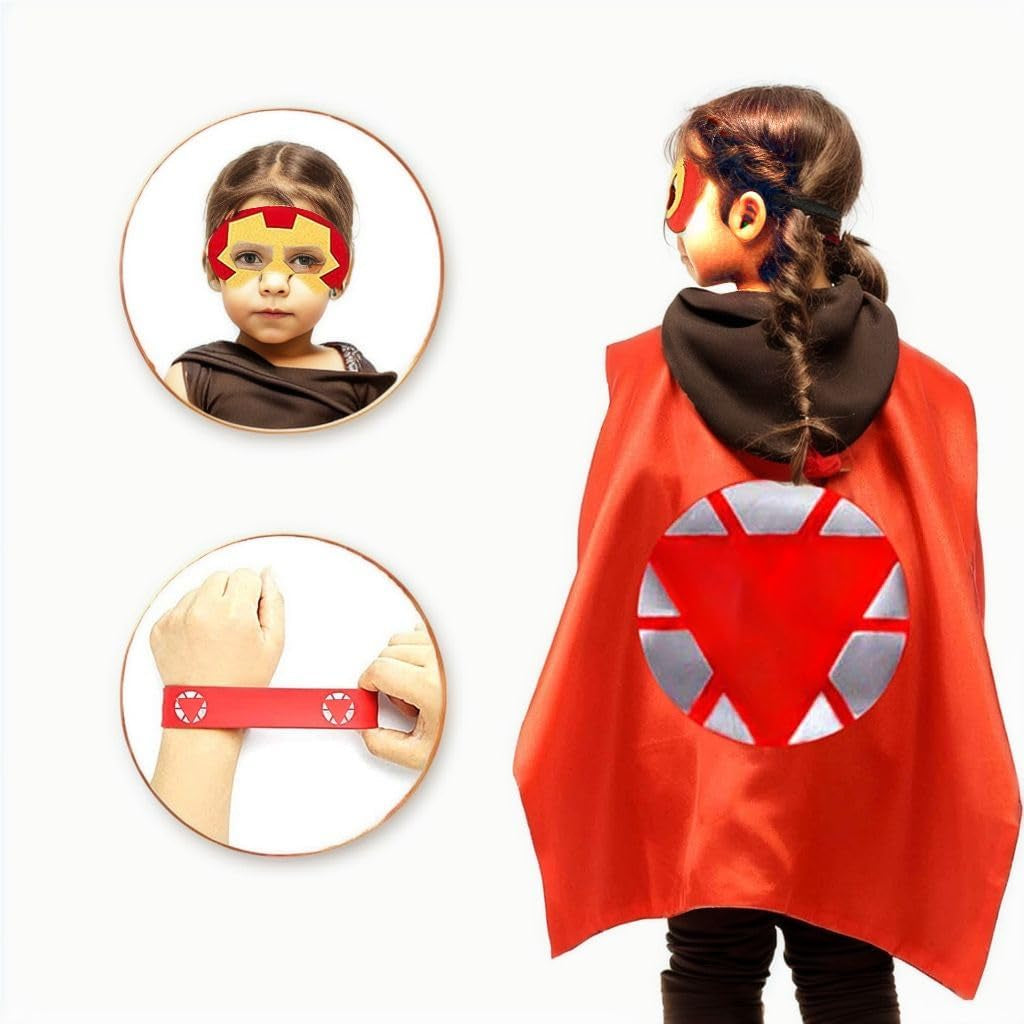 "Fera Superhero Capes and Accessories Set - Perfect Gifts for Boys and Girls, Ages 3-10, Ideal for Christmas and Halloween"