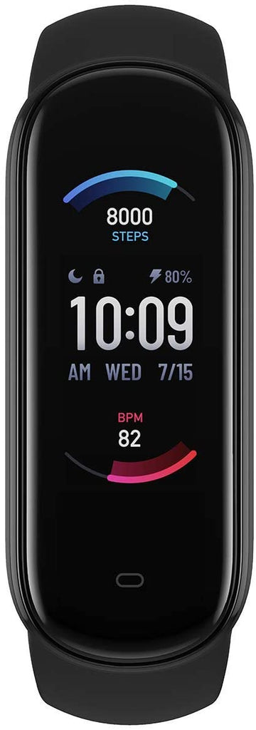 Amazfit Band 5 Activity Fitness Tracker with Alexa Built-In, 15-Day Battery Life, Blood Oxygen, Heart Rate, Sleep & Stress Monitoring, 5 ATM Water Resistant, Fitness Watch for Men Women Kids, Black
