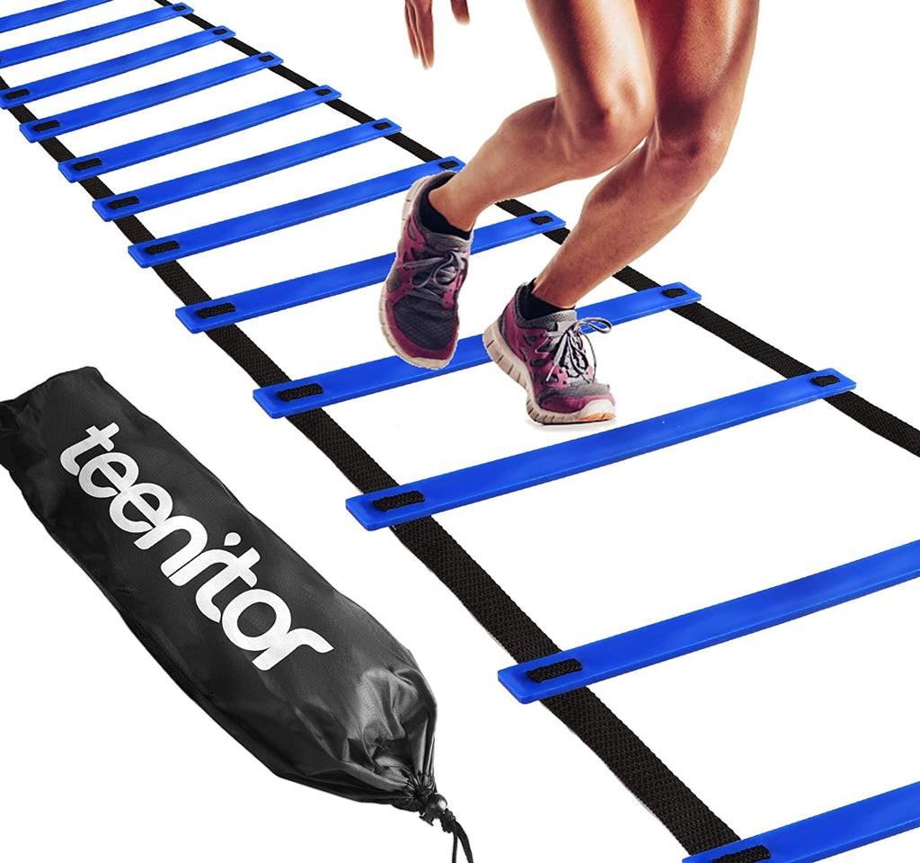 "Get Faster and Fitter with the Teenitor Agility Ladder - Perfect for Soccer, Football, and Speed Training - Includes Carry Bag and Training Guide!"