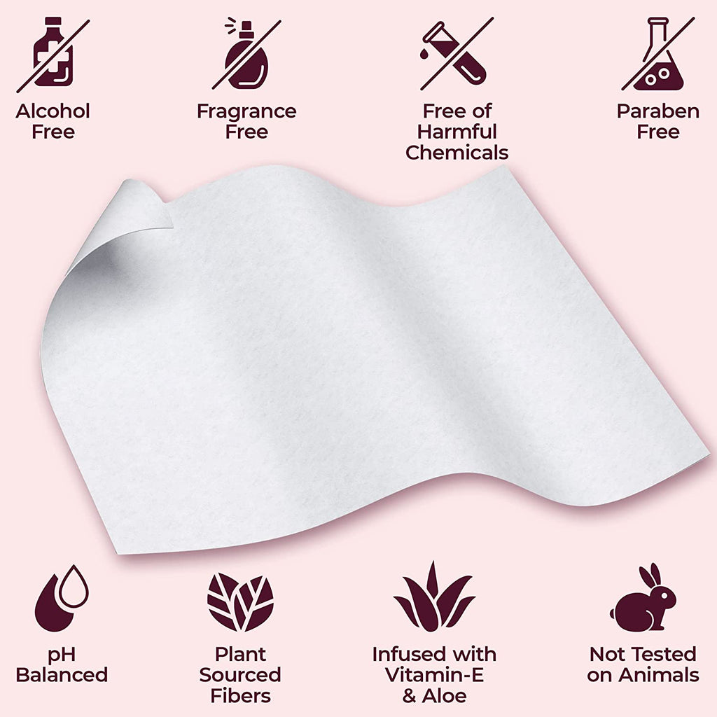 Booty Brand Wipes for Women - 320 Flushable Wipes for Adults | Premium Feminine Wet Wipes - Ph Balanced & Infused with Vitamin E & Aloe | Female Toilet Wipes | Flushable Safe Wipes | Bathroom Wipes