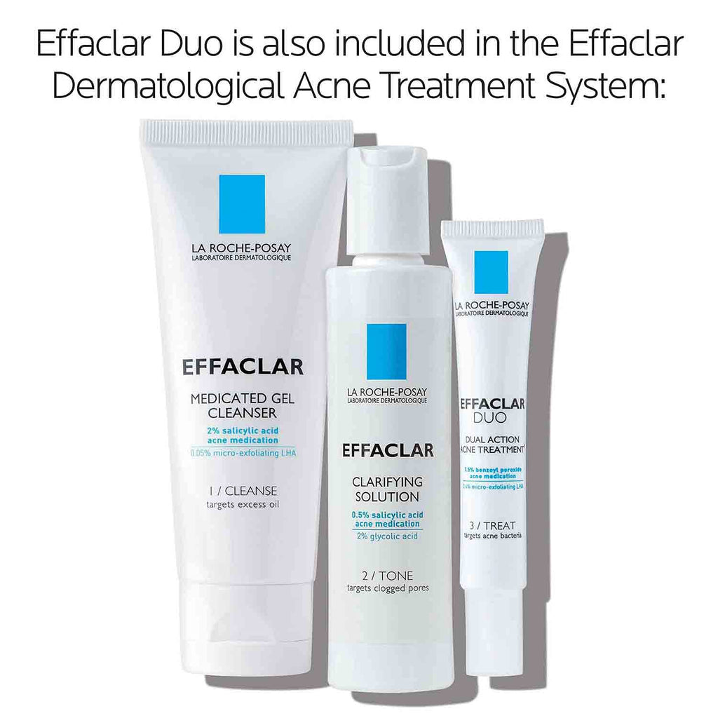 La Roche-Posay Effaclar Duo Dual Action Acne Spot Treatment Cream with Benzoyl Peroxide Acne Treatment, Blemish Cream for Acne and Blackheads, Lightweight Sheerness, Safe for Sensitive Skin - Free & Fast Delivery