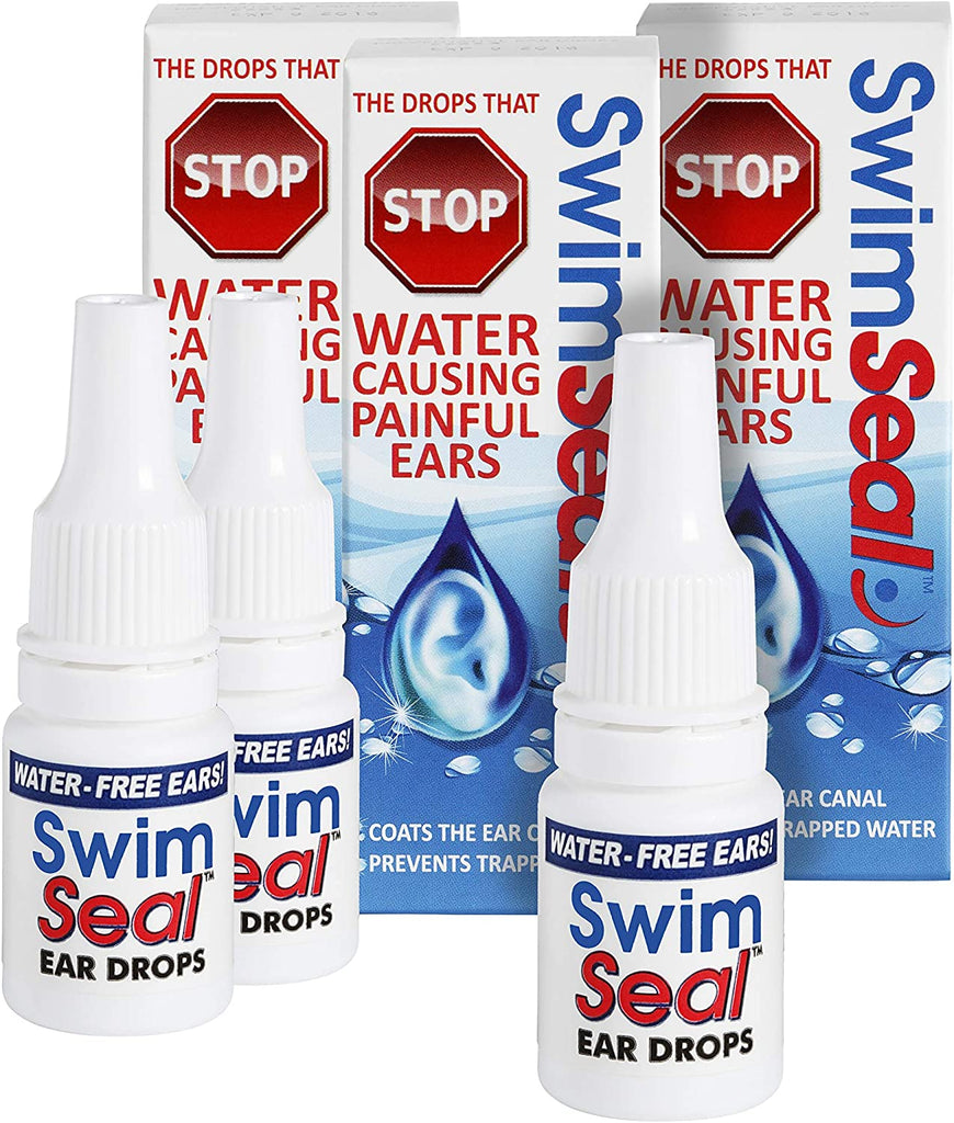 Swimseal All Natural Protective & Ear Drying Drops for Daily Use Rather than Alcohol Drops or Earplugs. Avoids Earache from Swimming, Scuba, Diving, Surfing & Triathlons for All Ages